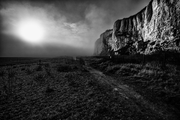 Mist at Kingsdown cliffs